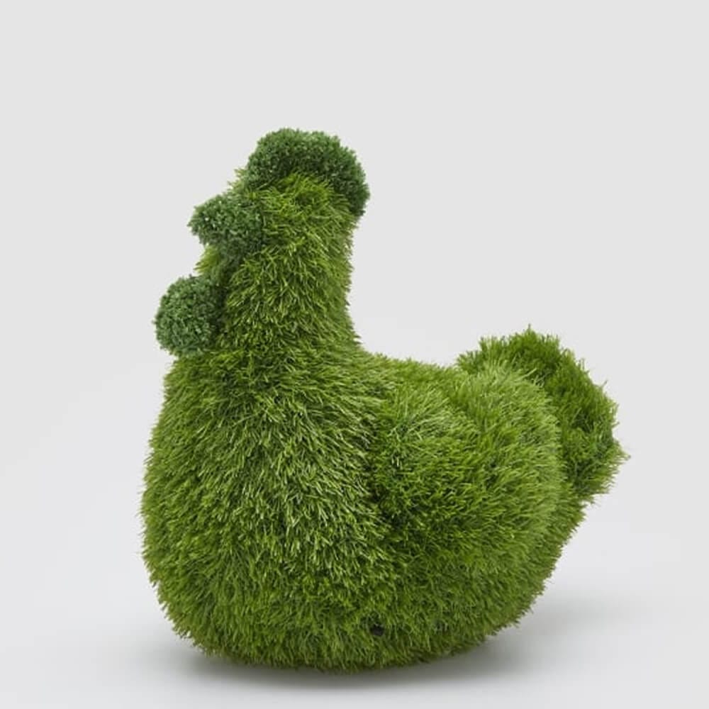 EDG Decorazione Gallina in Erba H 36 cm 1 Decorazione gallina in erba sintetica, adatta per ambienti esterni, con finitura naturale.