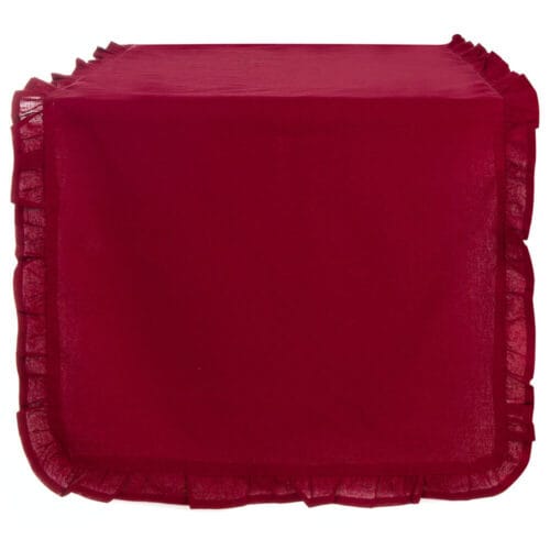 Runner bordeaux con frill Infinity Blanc Mariclo’ 45x140