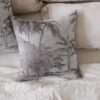 Blanc MariClò Imprimé coussin Le Paysage Palme 45x45