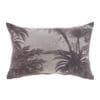 Cuscino rettangolare con stampa tropicale in toni neutri, collezione Le Paysage, sfoderabile e lavabile, dimensioni 30 x 45 cm.