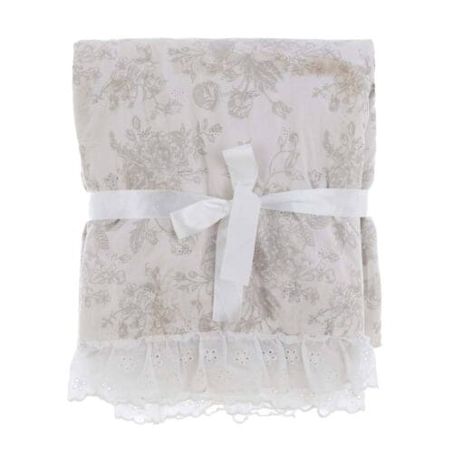 Blanc MariClo Copriletto matrimoniale + 2 copriguanciali Floreale con Pizzo Sangallo - immagine 4