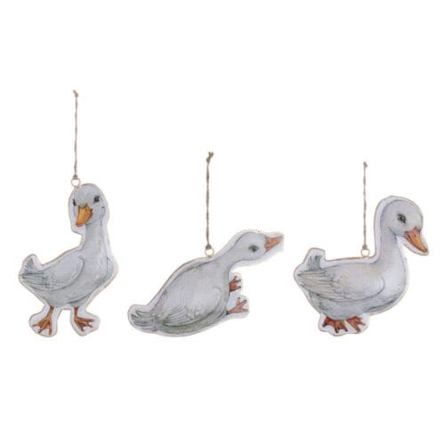 Paperella in metallo Blanc MariClo, decorazione leggera e raffinata per appendere, ideale per Pasqua e primavera.