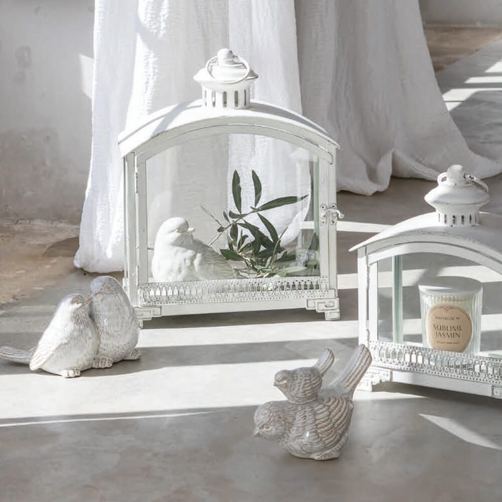 Mathilde M. Uccellino bianco in ceramica H 11 cm - immagine 2