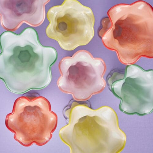 EDG Vaso Campanula in vetro verde H 25 cm 8 vasi campanula