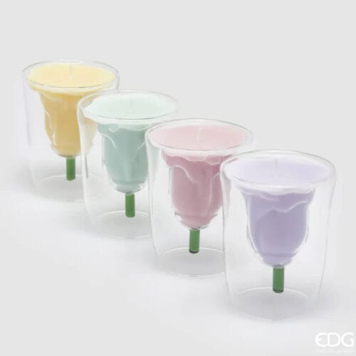 Alternative view of EDG Candela Tulipano Vetro H10 cm Princess of the Night