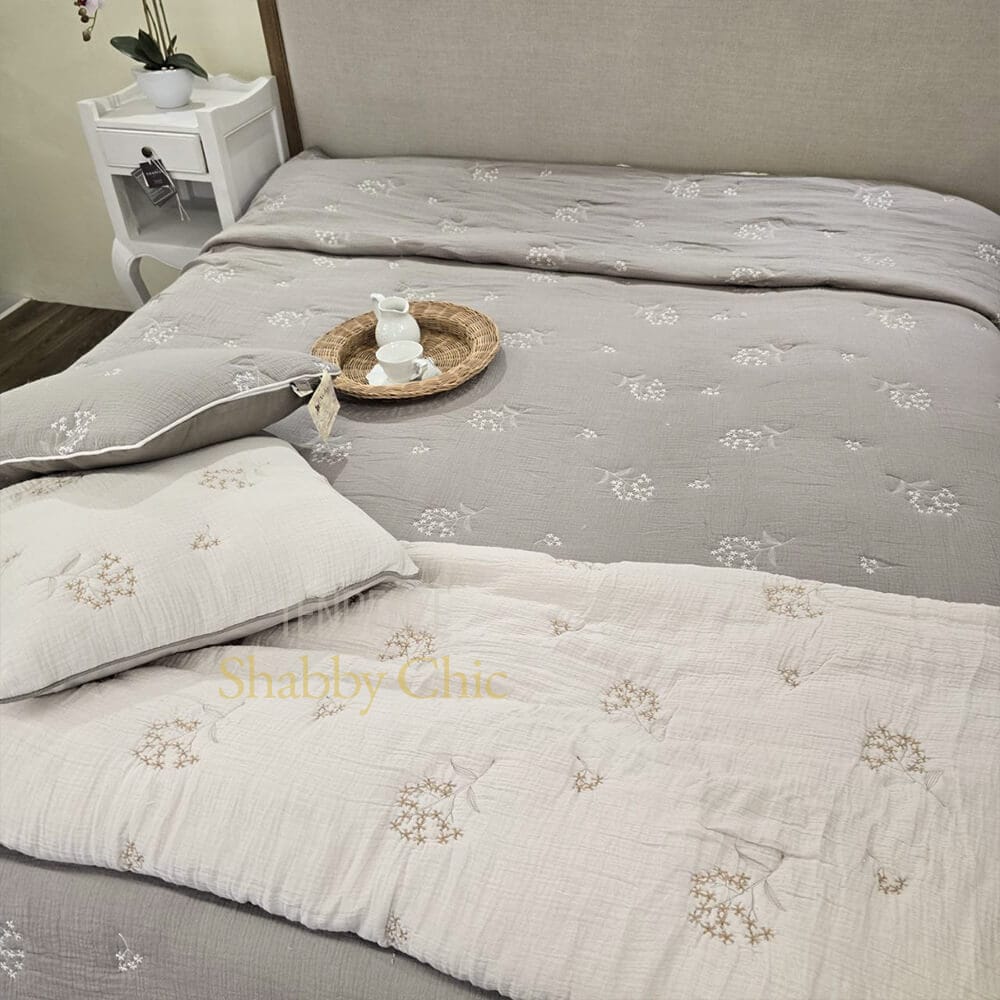 Copriletto Matrimoniale In Raso Cieffepi - 250x260 Cm, Trapuntato, Anallergico, Made In Italy