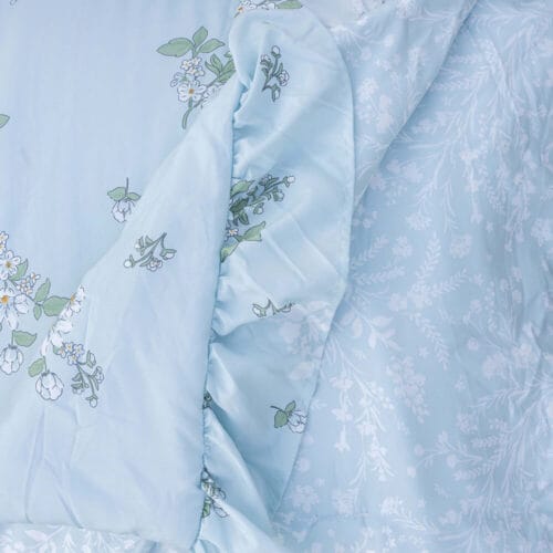 Alternative view of L'Atelier 17 Trapuntino Double Face Herbe Azzurro Matrimoniale cm