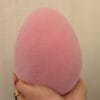 🥚 Huevo gigante de peluche de cerámica rosa 17x21