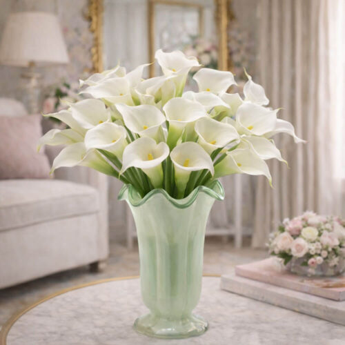 EDG Vaso Campanula in vetro verde H 25 cm