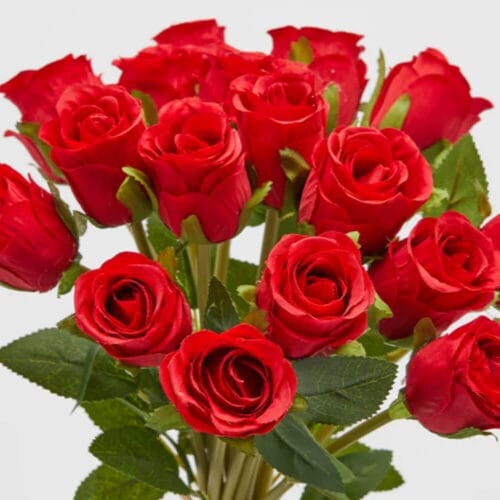 Alternative view of EDG Bouquet de 18 roses rouges avec feuilles H40 cm
