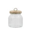 Barattolo in vetro Chic Antique con tappo in vimini intrecciato, ideale per alimenti e decorazioni da cucina.