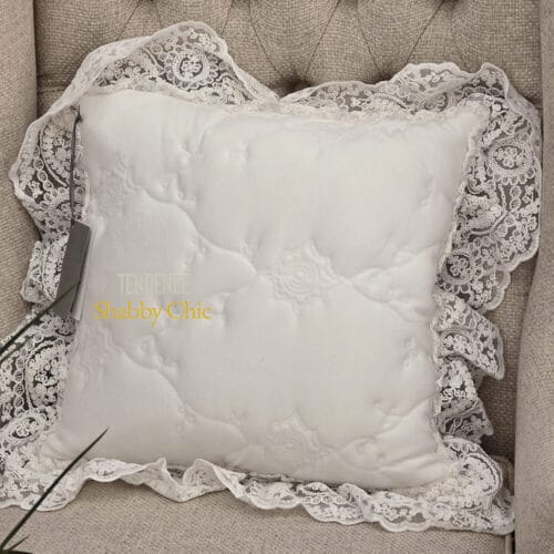 Chez Moi Fodera Cuscino Zarina Corinzio 40x40 Bianco Naturale - immagine 4
