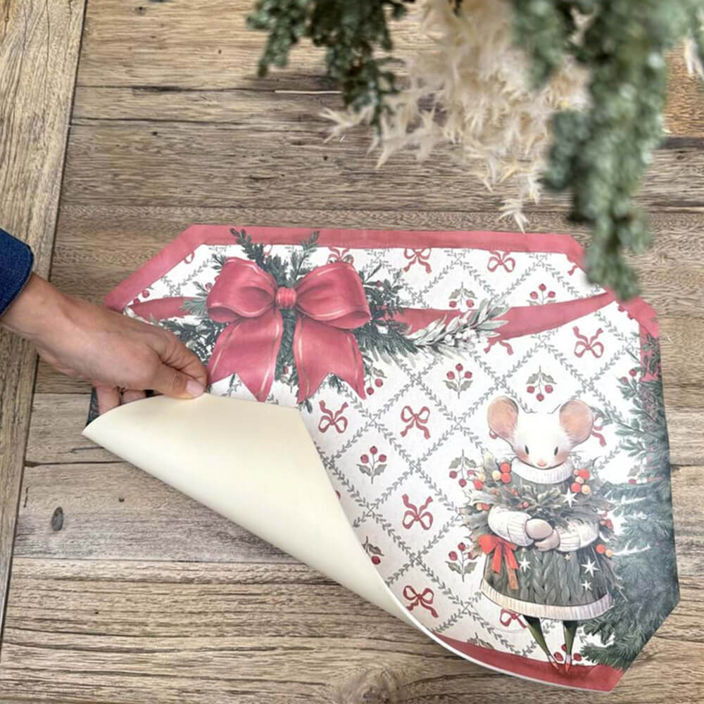Blanc MariClò Set de table en vinyle "Christmas Fairytale" 45x35 cm – Image 2