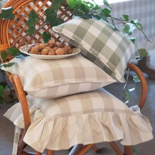 Alternative view of Blanc Mariclo Copri Cuscino Gala 40x40 cm Bolgheri Verde