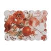 Tovaglietta Blanc Mariclò in cotone boutis con stampa autunnale e bordi ondulati, collezione Persimmon.