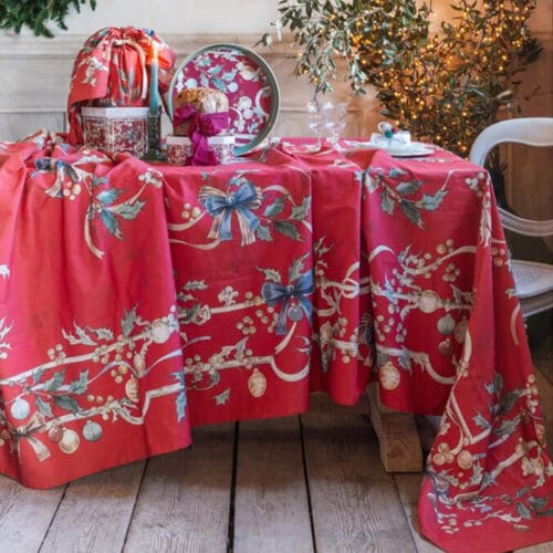 Alternative view of Blanc MariClo Table Cover/Panettone Holder 110x110 Intrecci