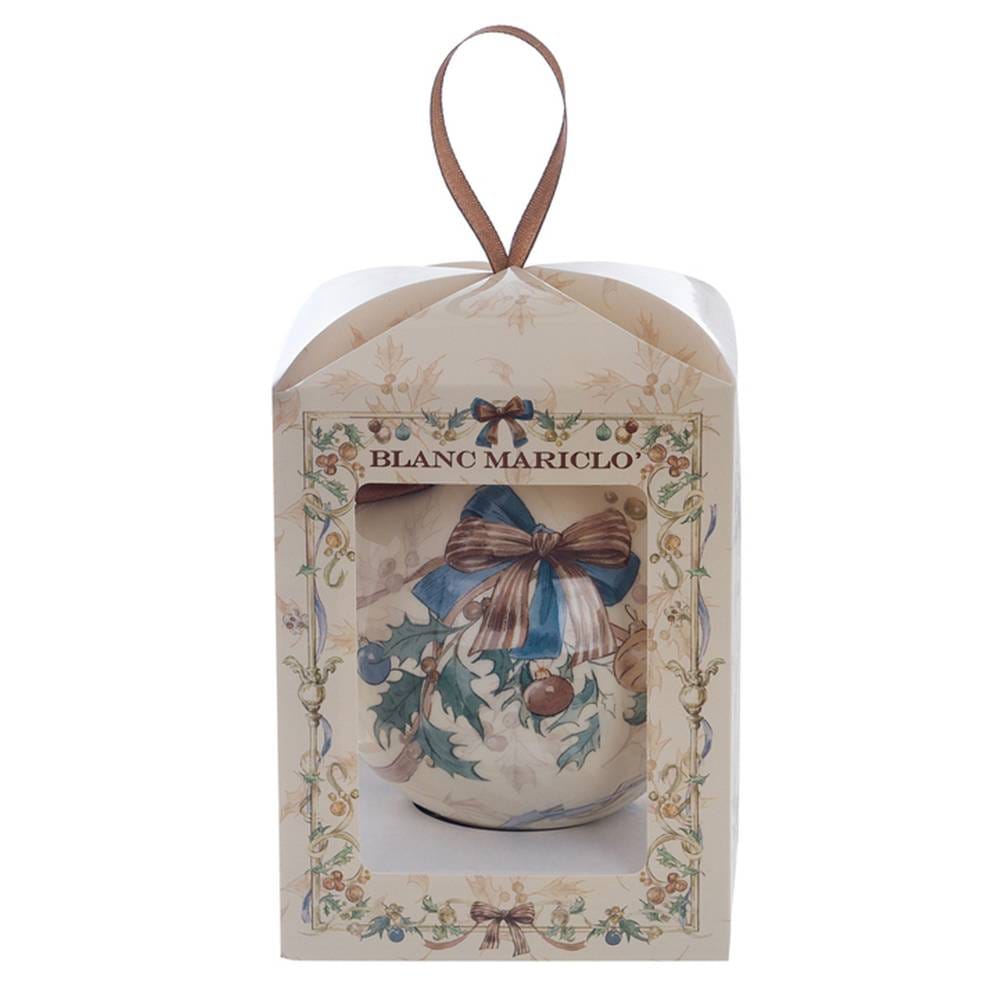Blanc MariClo Sphère ivoire Ø10cm avec boîte Intrecci di Sogno