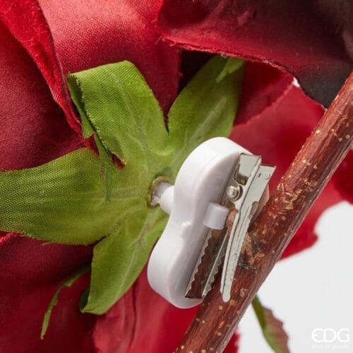 Alternative view of EDG Coppia Rose Luminose in Velluto Ø25 cm