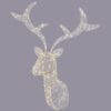 EDG Renna Decorativa 300 LED da Parete H 90 cm Light Gold