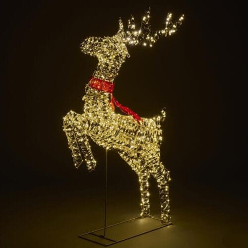 Alternative view of EDG Renna Oro con Fiocco 960 LED H 119 cm
