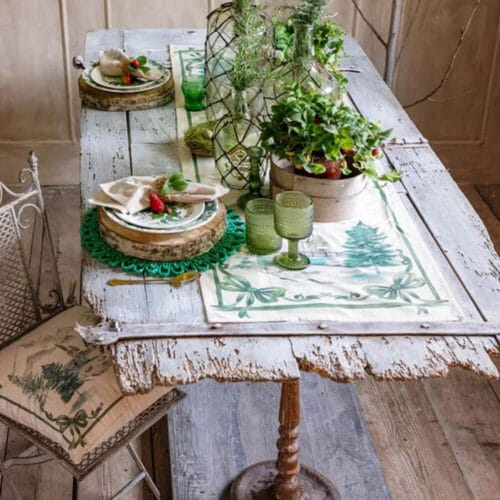 Alternative view of Blanc MariClò Chemin de table Gran Paradiso 50x160 cm