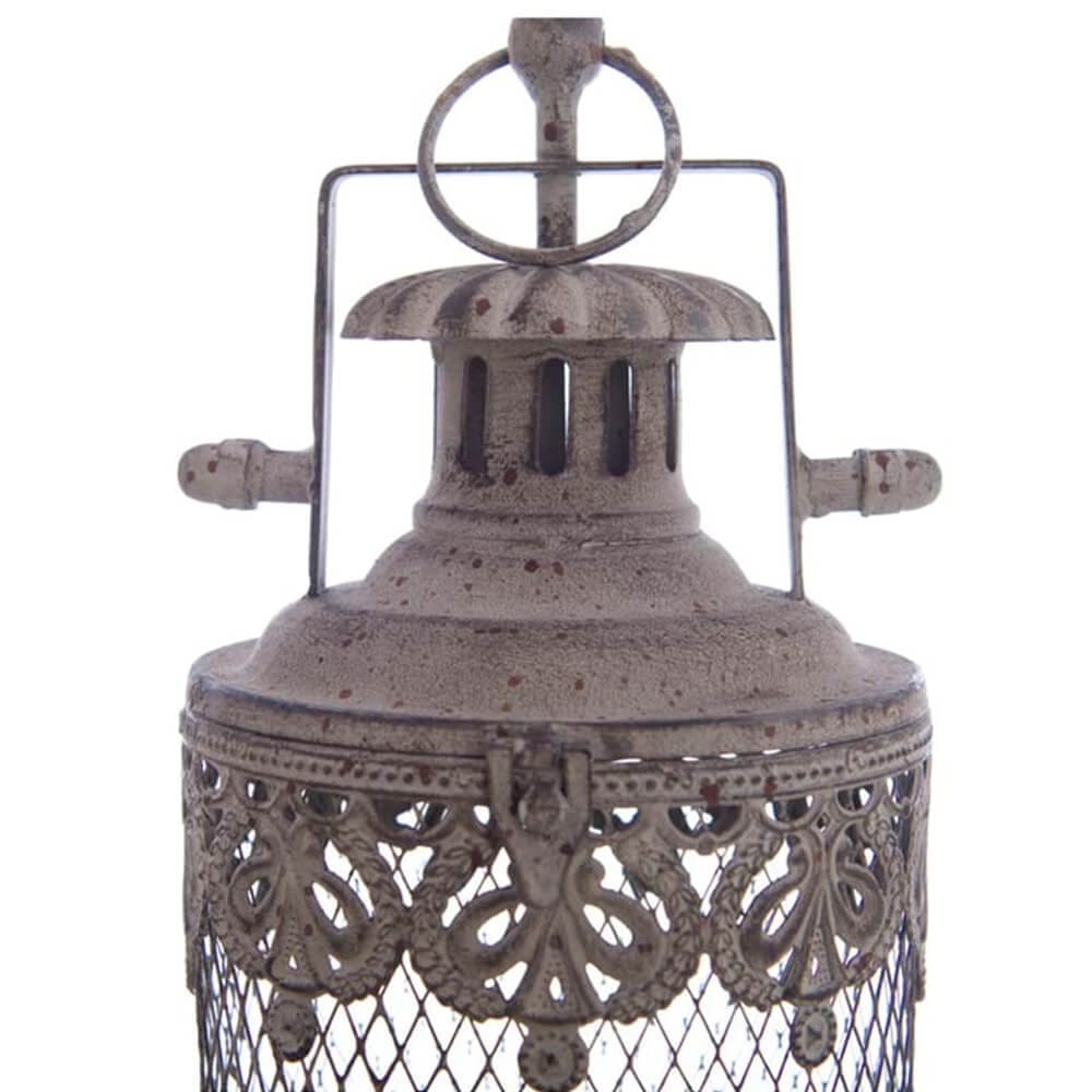 Blanc MariClò Lanterne LED en métal Ø15xH42 cm Dulcis Memoria – Image 4