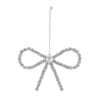 Blanc Mariclo Noeud avec paillettes 10x14 cm Argent