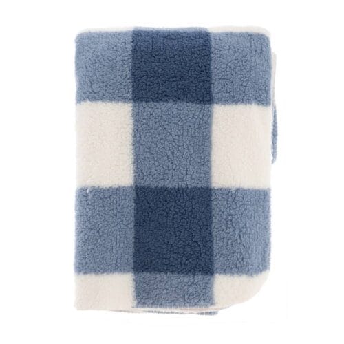 Alternative view of Blanc Mariclò Plaid Sherpa Azzurro 160x200 410 gsm