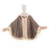 Blanc Mariclo Poncho de terciopelo gris paloma