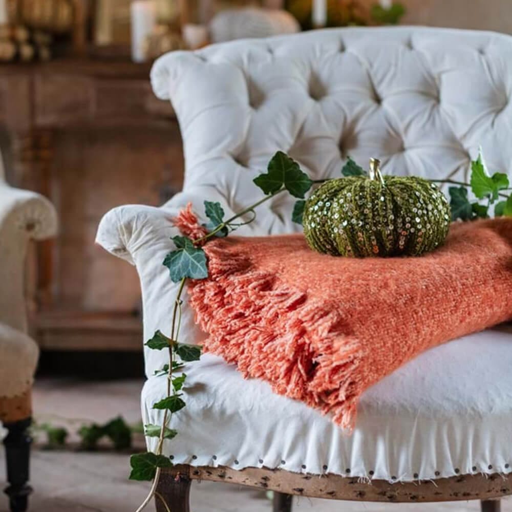 Plaid très chaud avec fourrure Blanc Mariclo - Déco d'Élise