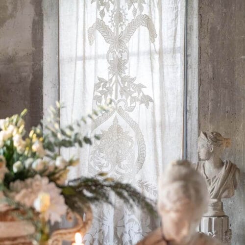 Alternative view of Blanc MariClò Rideaux Dentelle Beige 140x290 cm
