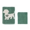 Blanc Mariclo Par de Esponjas 100% Algodón Lovely Pets Perro Verde
