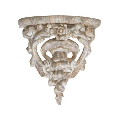 Alternative view of Blanc Mariclò Mensola Riccioli e Fiori 30 cm – Antiqua Domus