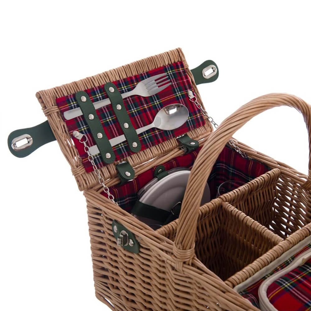 Blanc MariClò Cesta de picnic de ratán 43x29x22 cm 7 Blanc MariClò Cesta de picnic de ratán 43x29x22 cm - Imagen 7