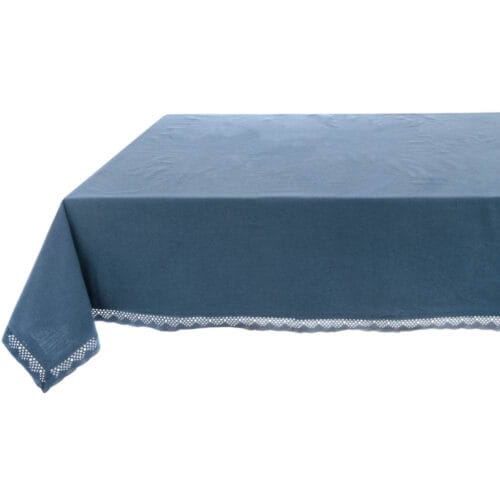 Alternative view of Blanc Mariclo Tovaglia Infinity Azzurra con Pizzo 150x290 cm