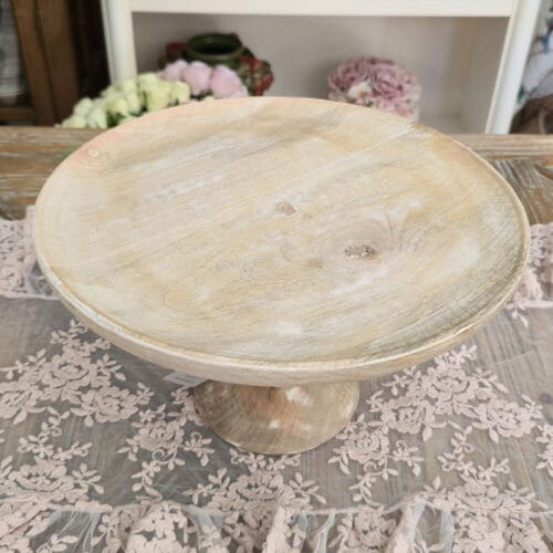 Alternative view of Alzatina in legno shabby chic Ø30 cm – Fiori di Lena