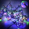 Catena luminosa natalizia 800 LED multicolore con controller, 16 metri di lunghezza, per uso interno ed esterno