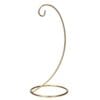 Supporto in metallo dorato per pallina natalizia, design curvo con base rotonda, altezza 25 cm