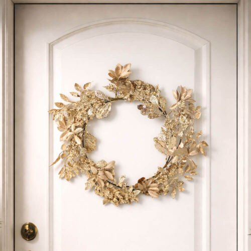 Ghirlanda glitter champagne Ø48