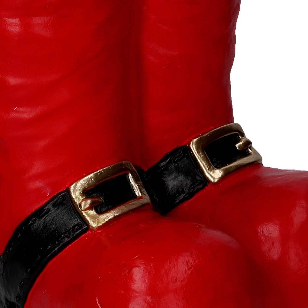 Botas porta macetas de resina Papá Noel H 41 cm - Imagen 3