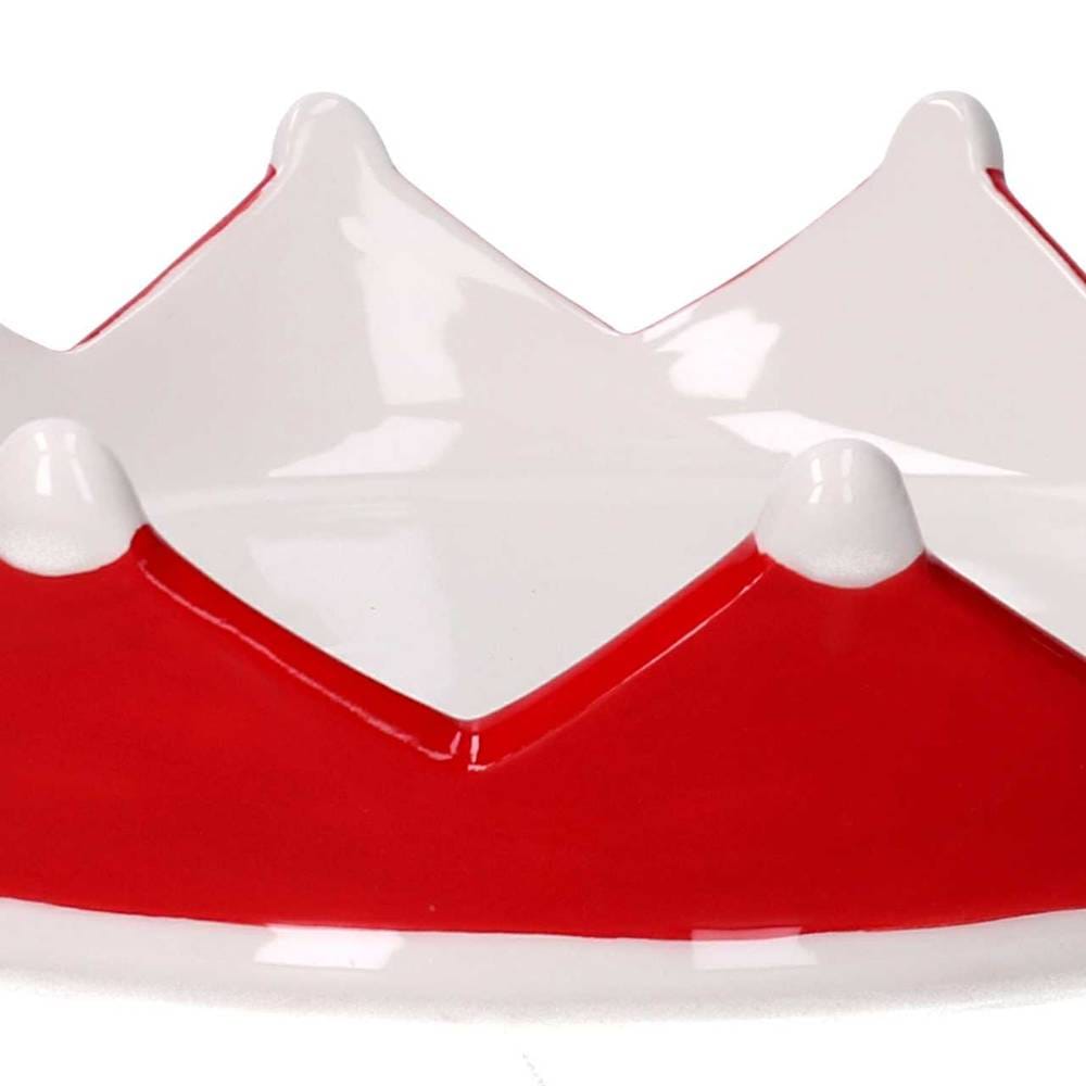Plateau couronne rouge et blanc 24 cm – Image 3