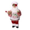 Babbo Natale decorativo in versione cuoco con grembiule, orsetto e mestoli – 45 cm