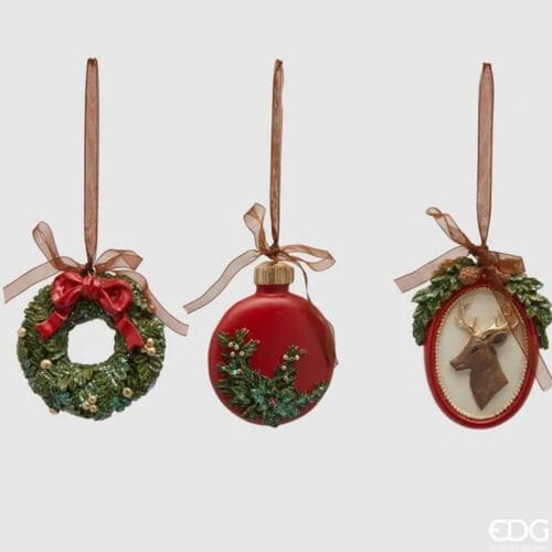 Alternative view of EDG Set 6 Addobbi Natalizi Vintage H 9 cm