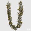 Festone EDG in plastica verde con aghi di pino e pigne decorative, lunghezza 183 cm.