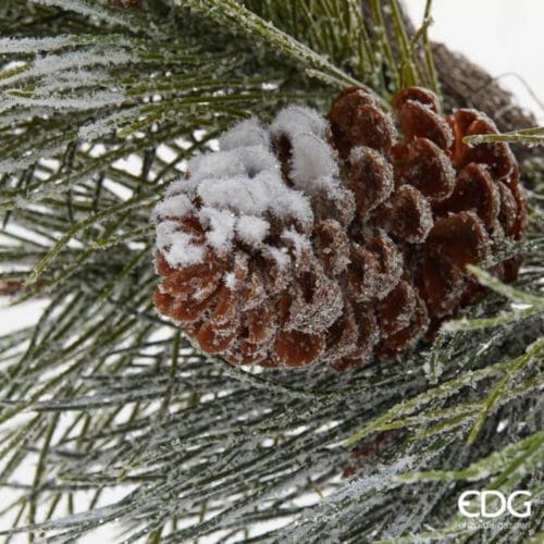 Alternative view of EDG Corona Pino Innevato con Pigne Ø50 cm