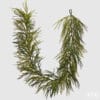 Festone verde artificiale EDG in stile Cryptomeria, lungo 210 cm con aghi realistici e gancio di fissaggio.