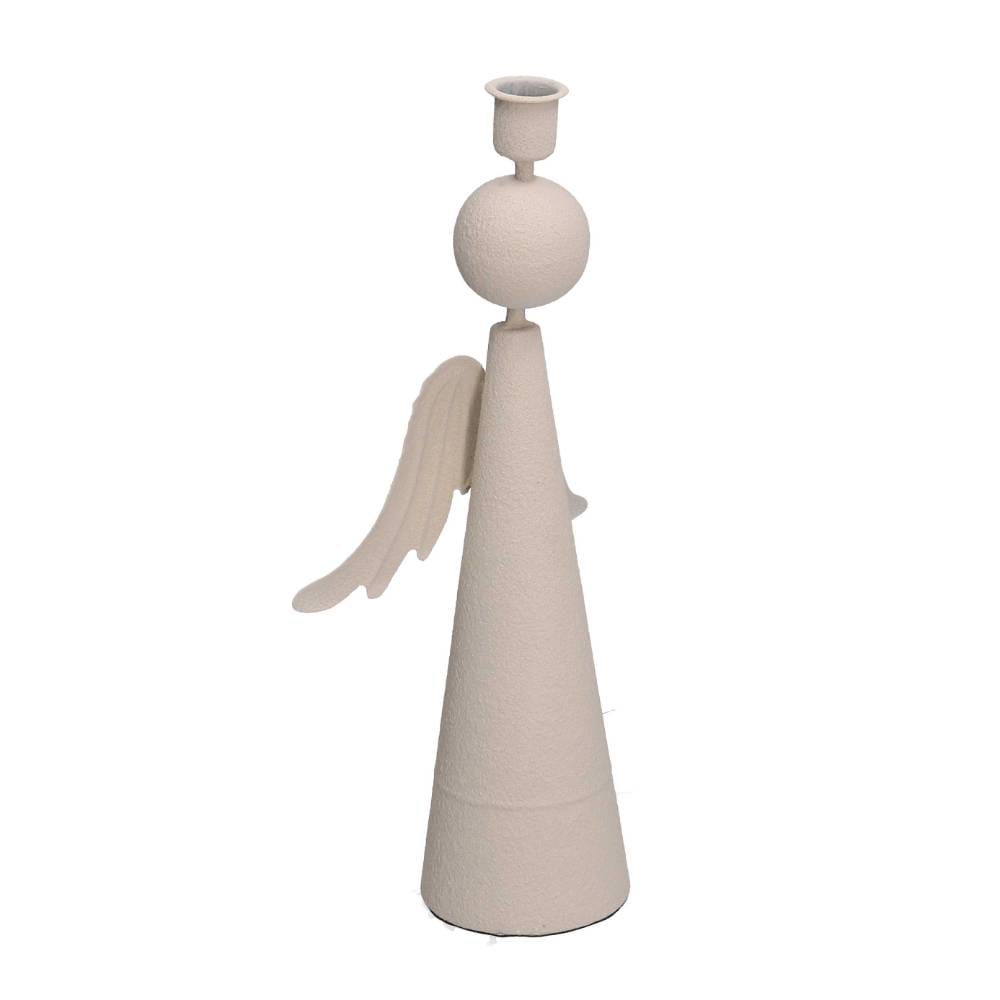 Portacandele Angelo Stilizzato Crema H32,5 cm - immagine 4