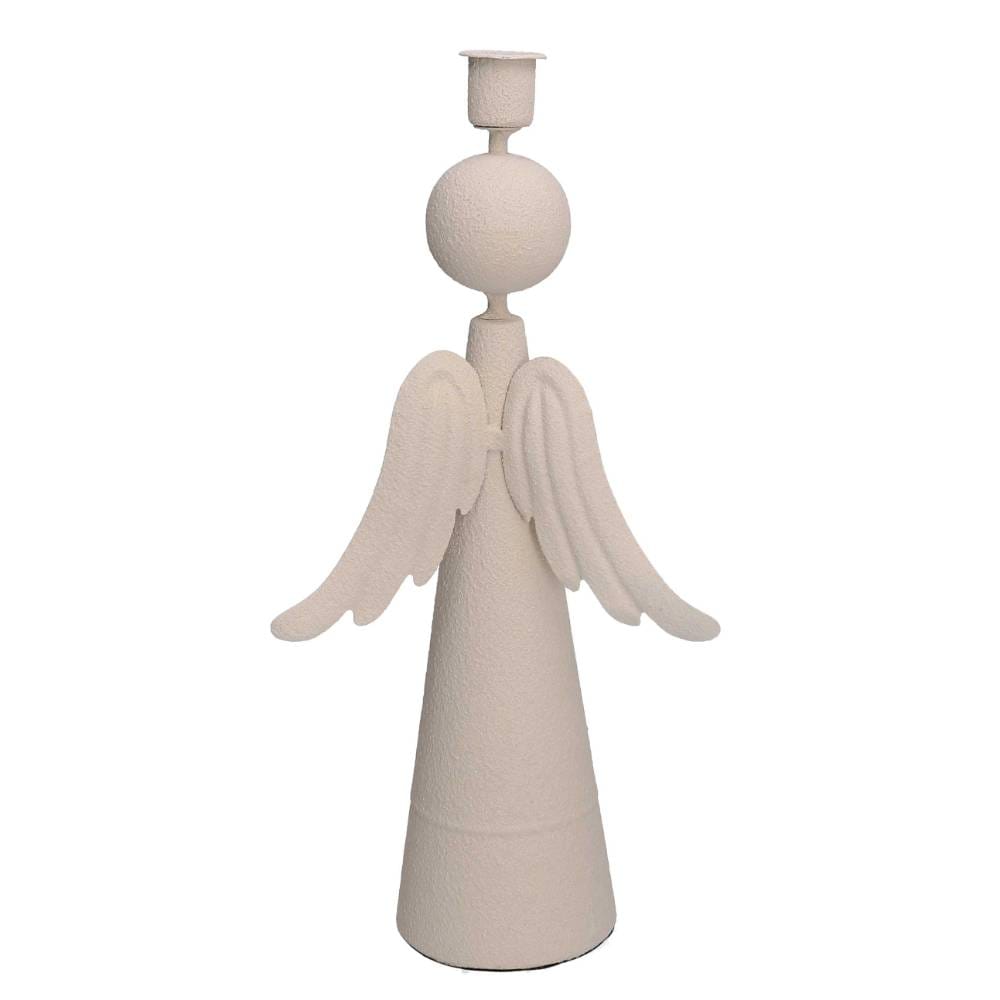 Portacandele Angelo Stilizzato Crema H32,5 cm - immagine 2