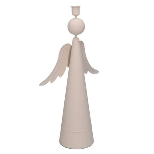 Portacandele Angelo Stilizzato Crema H 42,5 cm - immagine 2