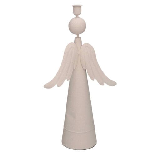 Portacandele Angelo Stilizzato Crema H 42,5 cm - immagine 4